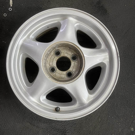 16" MUSTANG 91-93 16x7 , argent Original OEM Wheel Rim - Angle View