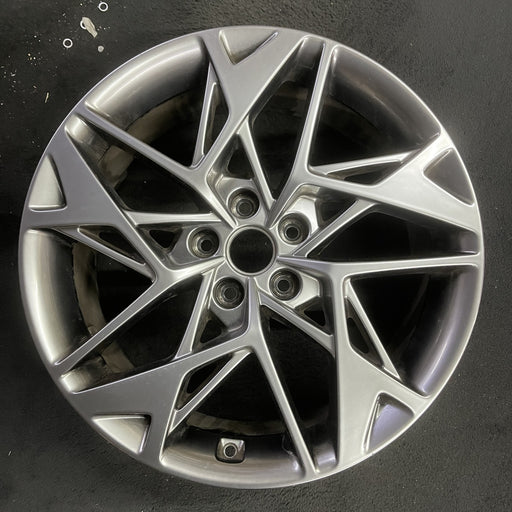 19" GV70 22-24 19x8 , twisted spoke Original OEM Wheel Rim - Angle View