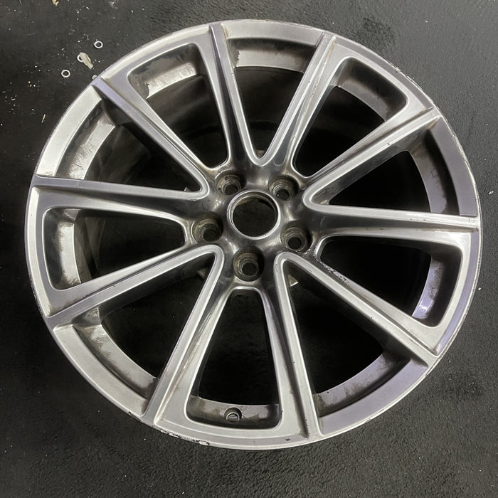 19" MUSTANG 15 19x8.5 , , straight spoke Original OEM Wheel Rim - Side Profile
