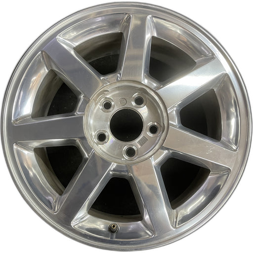 17" CTS 04-05 17x7.5 , , polished Original OEM Wheel Rim - Front View