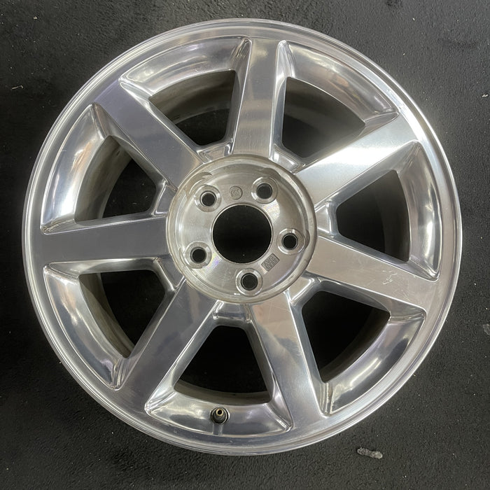 17" CTS 04-05 17x7.5 , , polished Original OEM Wheel Rim - Angle View
