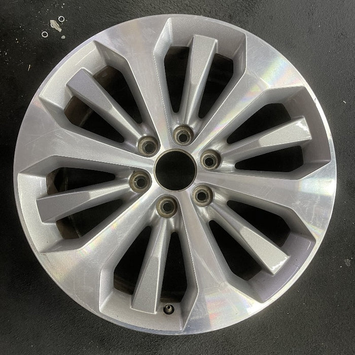 20" FORD F150 PICKUP 17 20x8.5 12 spoke machined face flash gray pockets - Front View