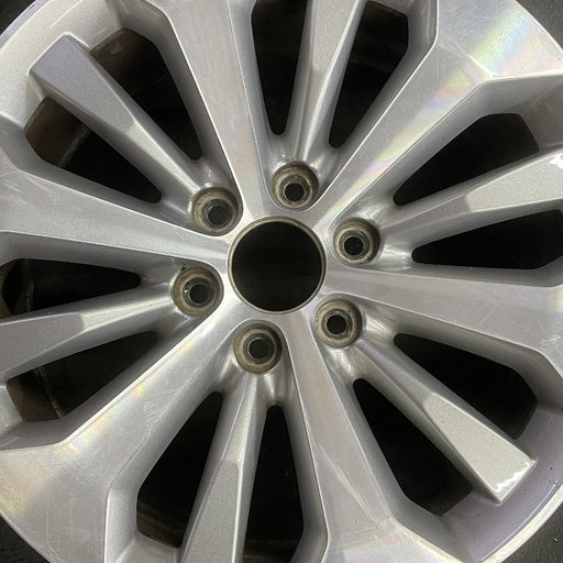20" FORD F150 PICKUP 17 20x8.5 12 spoke machined face flash gray pockets - Angle View