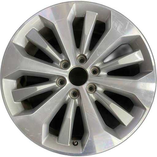20" FORD F150 PICKUP 17 20x8.5 12 spoke machined face flash gray pockets - Front View