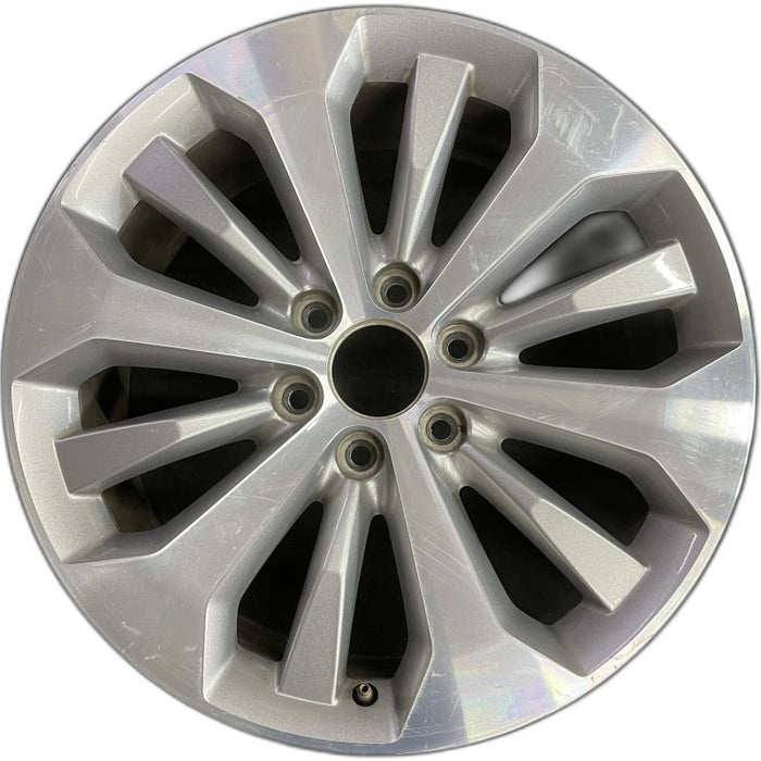 20" FORD F150 PICKUP 17 20x8.5 12 spoke machined face flash gray pockets - Front View