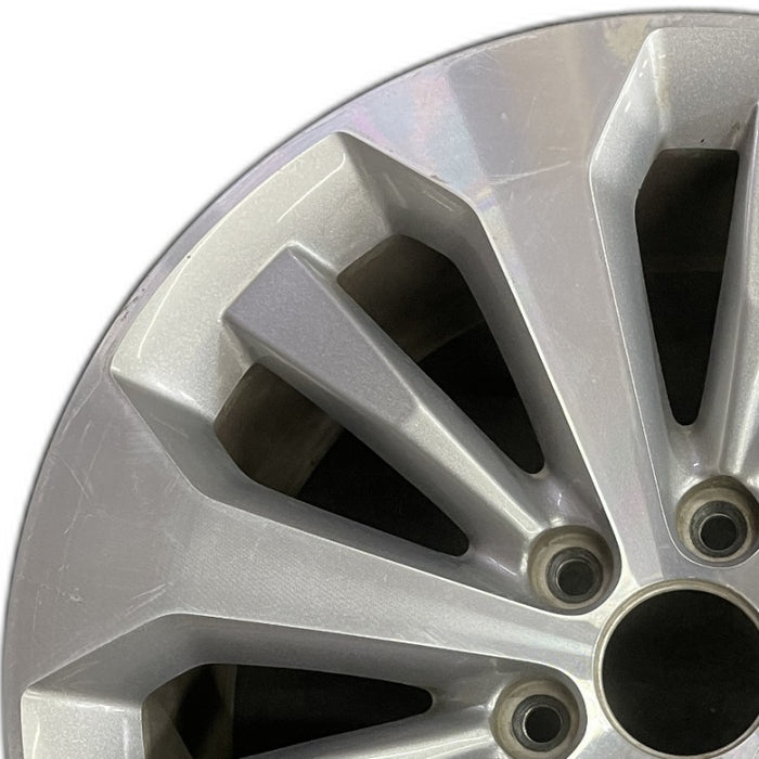 20" FORD F150 PICKUP 17 20x8.5 12 spoke machined face flash gray pockets - Angle View