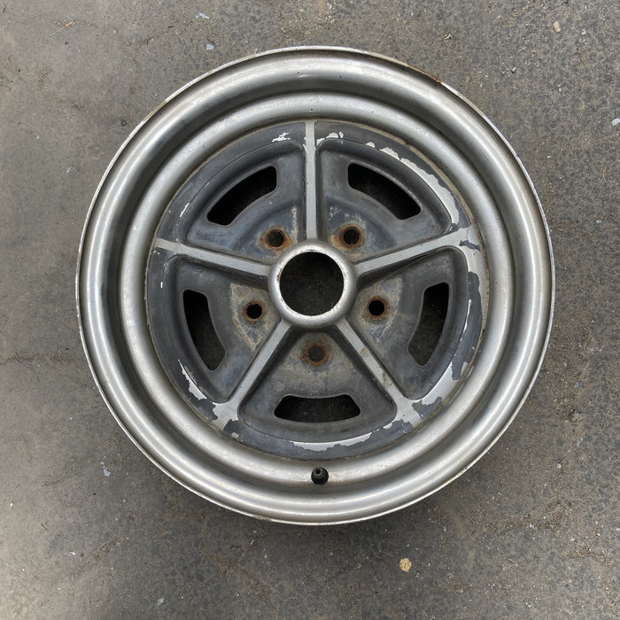 14" APOLLO 73-75 14x6, chrome Original OEM Wheel Rim - Angle View