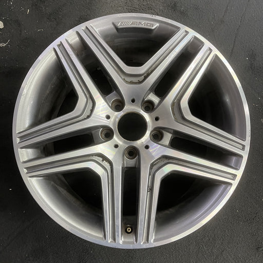 20" MERCEDES G-CLASS 13 463 Type; G63, 20x9.5, silver Original OEM Wheel Rim - Angle View