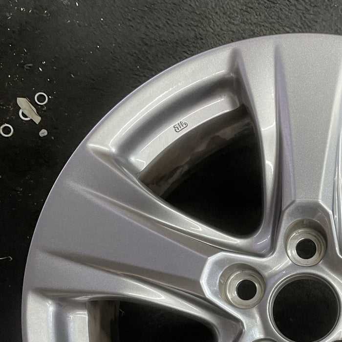 17" RAV4 19-25 17x7 alloy 5 spoke silver Original OEM Wheel Rim - Side Profile