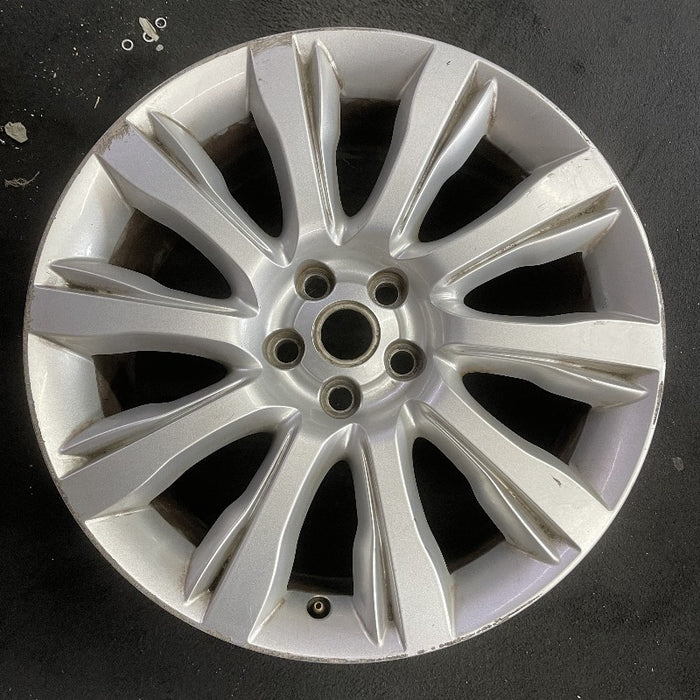 21" RANGE ROVER 13-14 alloy 21x9.5 10 spoke silver Original OEM Wheel Rim - Front View