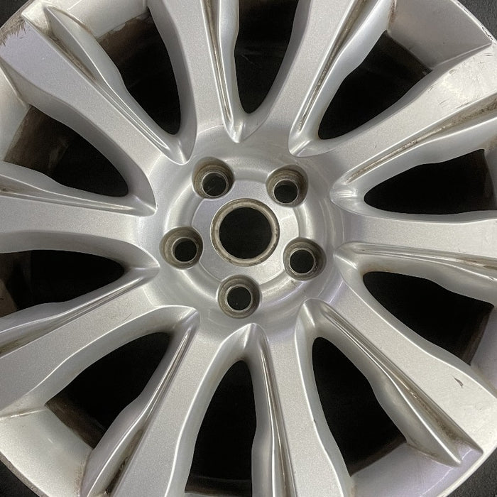 21" RANGE ROVER 13-14 alloy 21x9.5 10 spoke silver Original OEM Wheel Rim - Angle View