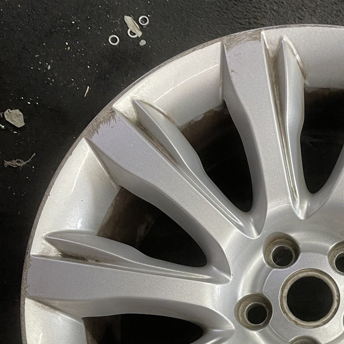 21" RANGE ROVER 13-14 alloy 21x9.5 10 spoke silver Original OEM Wheel Rim - Side Profile