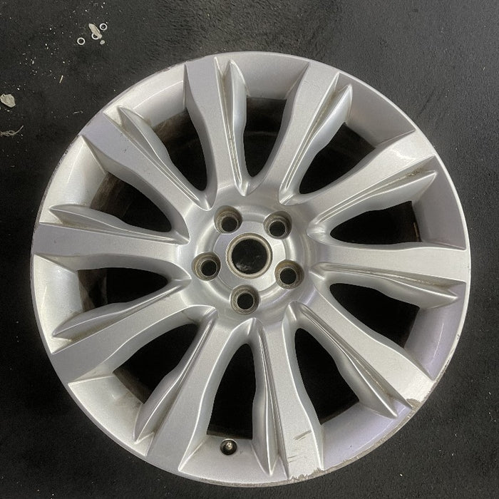 21" RANGE ROVER 13-14 alloy 21x9.5 10 spoke silver Original OEM Wheel Rim - Front View