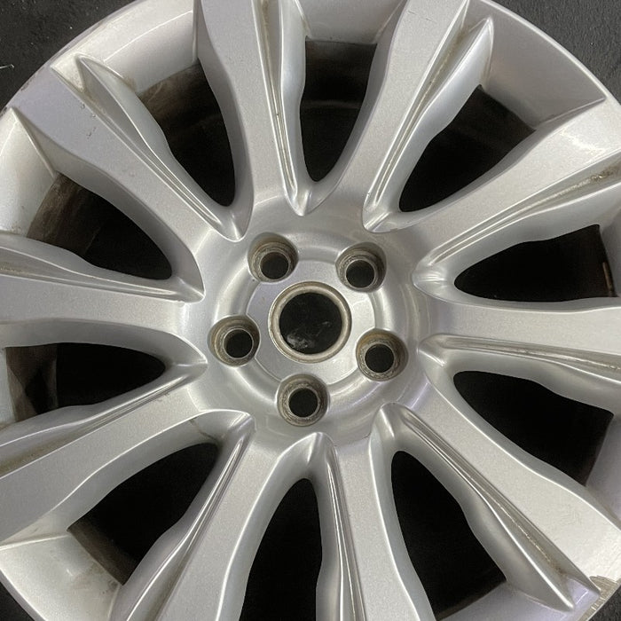 21" RANGE ROVER 13-14 alloy 21x9.5 10 spoke silver Original OEM Wheel Rim - Angle View