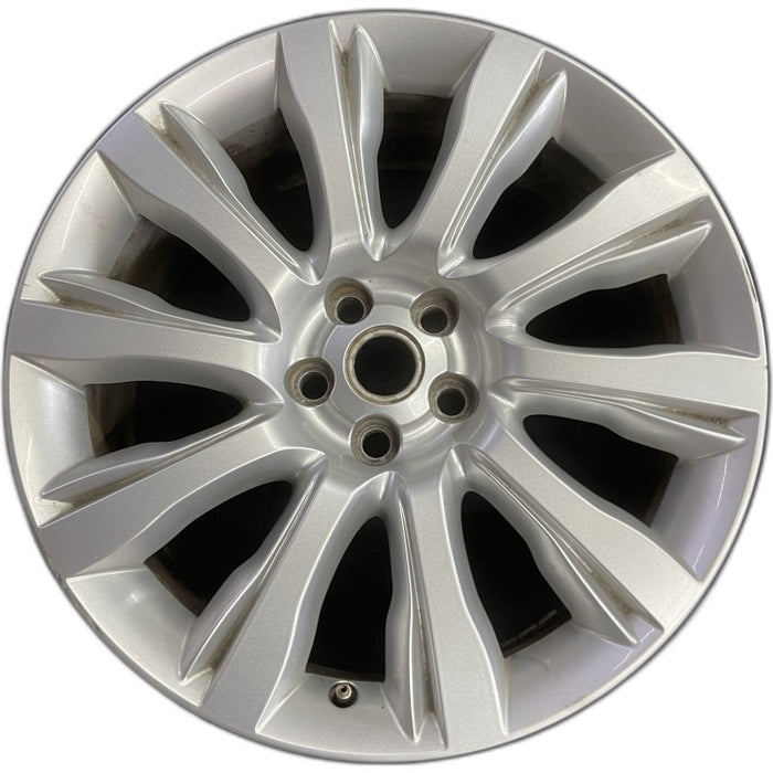 21" RANGE ROVER 13-14 alloy 21x9.5 10 spoke silver Original OEM Wheel Rim - Front View