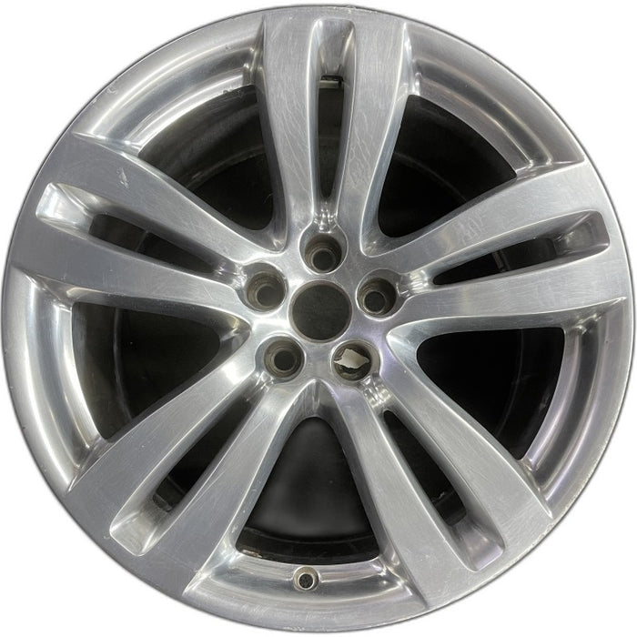 19" XJ 10-15 19x10 alloy 5 double spoke polished Original OEM Wheel Rim - Front View