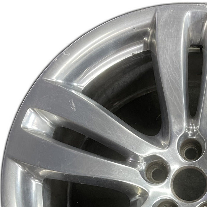 19" XJ 10-15 19x10 alloy 5 double spoke polished Original OEM Wheel Rim - Angle View