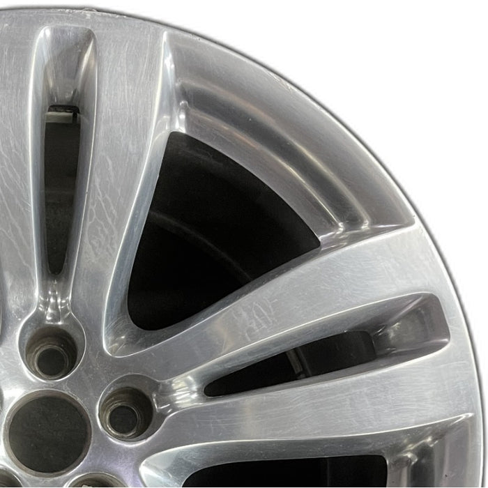 19" XJ 10-15 19x10 alloy 5 double spoke polished Original OEM Wheel Rim - Side Profile