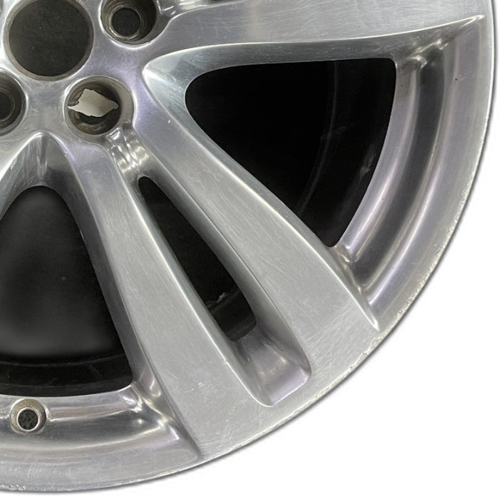 19" XJ 10-15 19x10 alloy 5 double spoke polished Original OEM Wheel Rim - Close-Up Detail