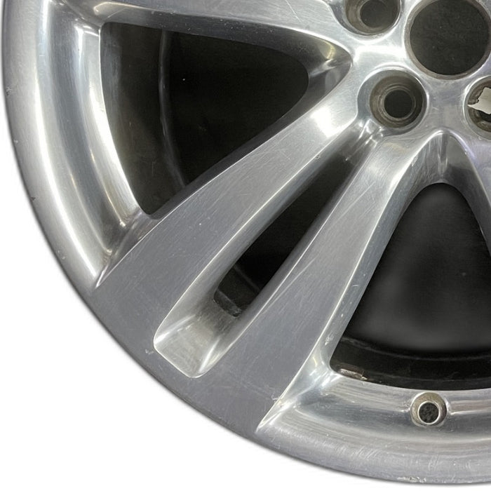 19" XJ 10-15 19x10 alloy 5 double spoke polished Original OEM Wheel Rim - Back View
