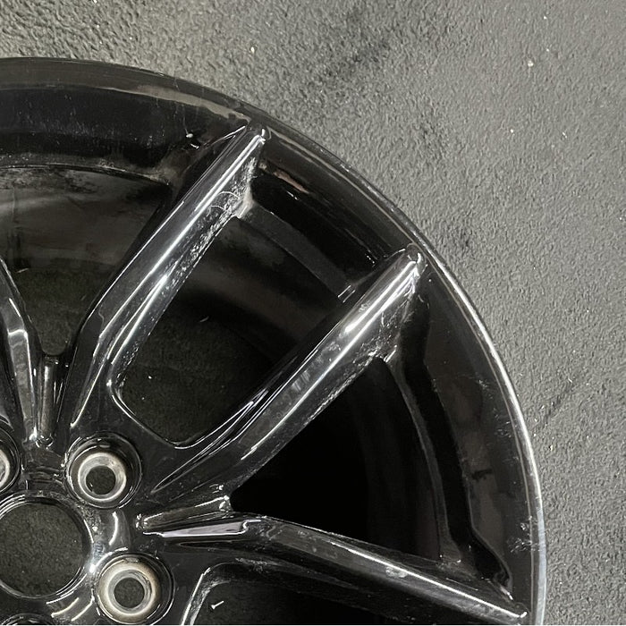 19" MUSTANG 24 19x8.5 5 spoke U spoke black Original OEM Wheel Rim - Close-Up Detail