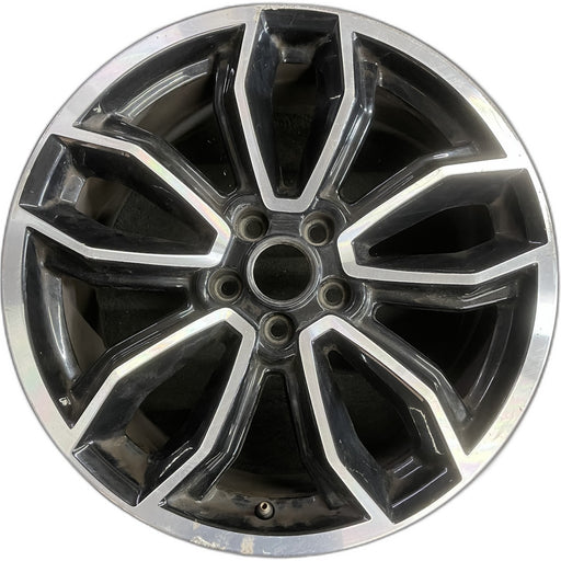 19" MUSTANG 13-14 19x8.5 , machined edges , 5 split spoke, Y spoke design - Front View