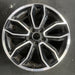 19" MUSTANG 13-14 19x8.5 , machined edges , 5 split spoke, Y spoke design - Angle View
