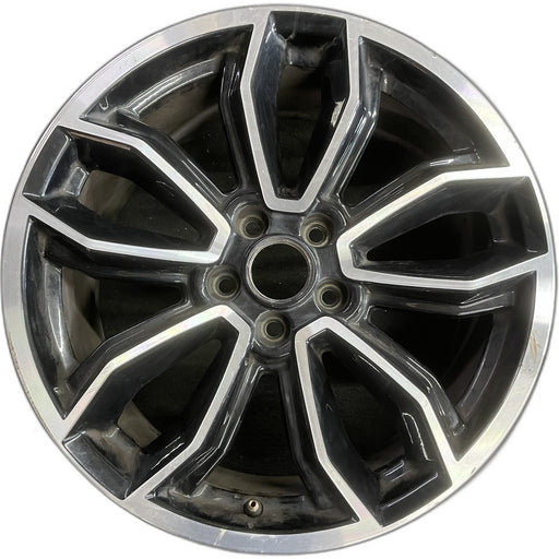 19" MUSTANG 13-14 19x8.5 , machined edges , 5 split spoke, Y spoke design - Front View