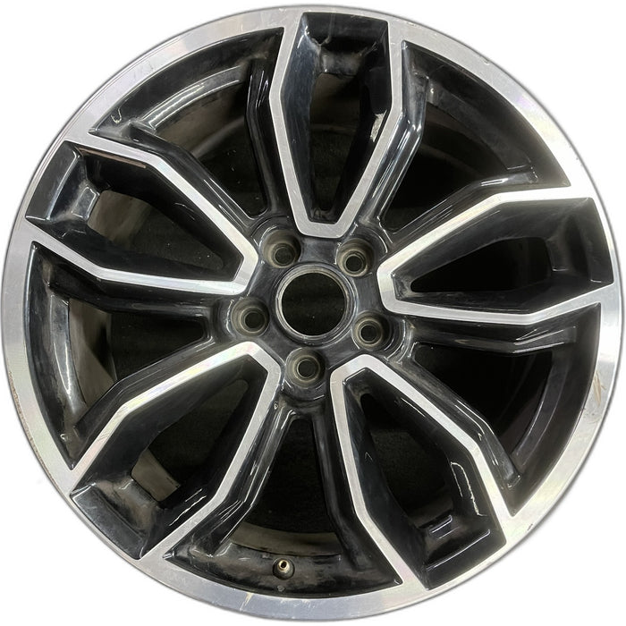 19" MUSTANG 13-14 19x8.5 , machined edges , 5 split spoke, Y spoke design - Front View