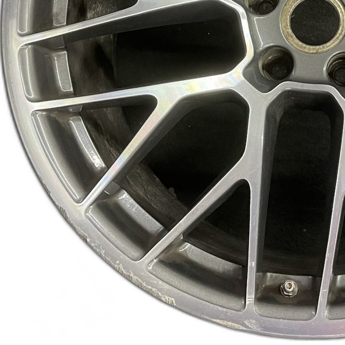 20" PORSCHE MACAN 15-16 20x10 20 spoke titanium finish Original OEM Wheel Rim - Back View