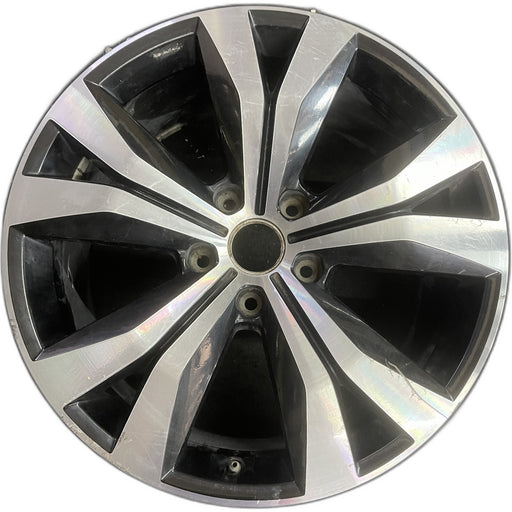 20" TOUAREG 17 20x9 , 5 spoke, double, angled spokes, machined black Original - Front View