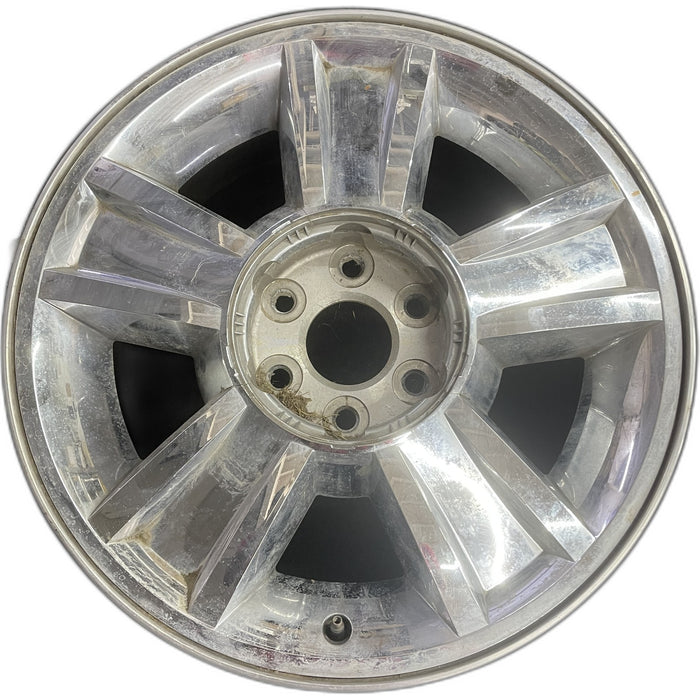 20" AVALANCHE 1500 09-10 20x8.5, 5 spoke, covered lug nuts, grooved spoke - Front View