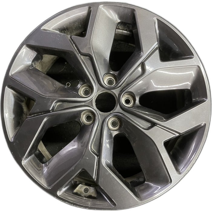 18" SPORTAGE 20 18x7 , 5 Y spoke, dark gray Original OEM Wheel Rim - Front View