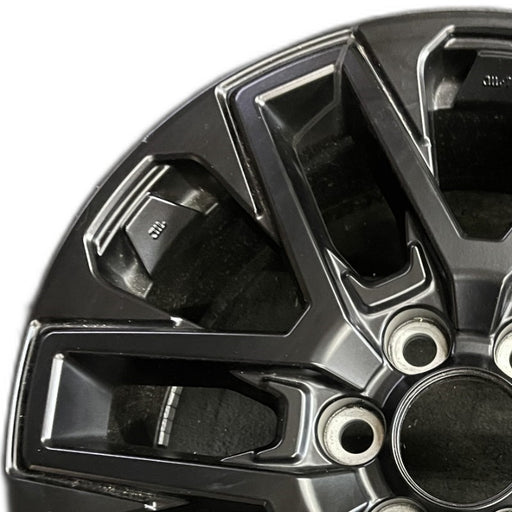 20" SEQUOIA 23-24 20x8 open spoke 6 spoke matte black Original OEM Wheel Rim - Angle View