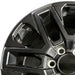 20" SEQUOIA 23-24 20x8 open spoke 6 spoke matte black Original OEM Wheel Rim - Angle View
