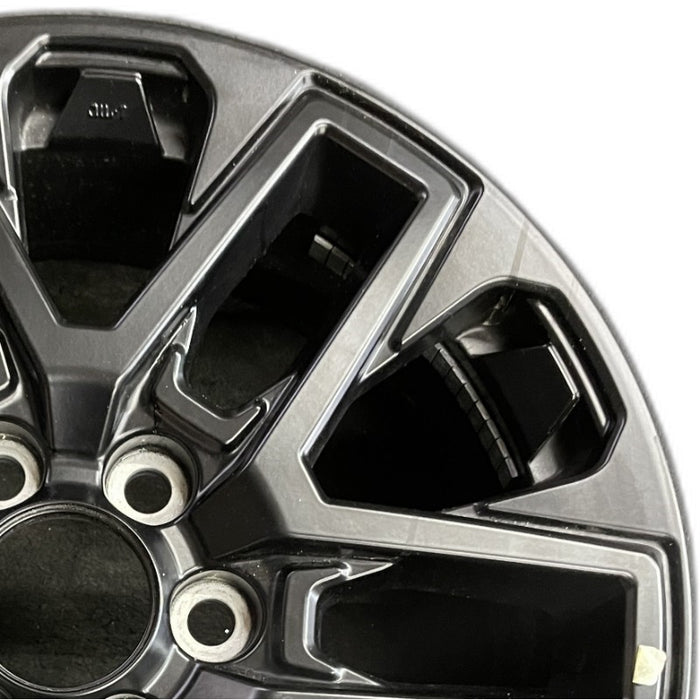 20" SEQUOIA 23-24 20x8 open spoke 6 spoke matte black Original OEM Wheel Rim - Side Profile