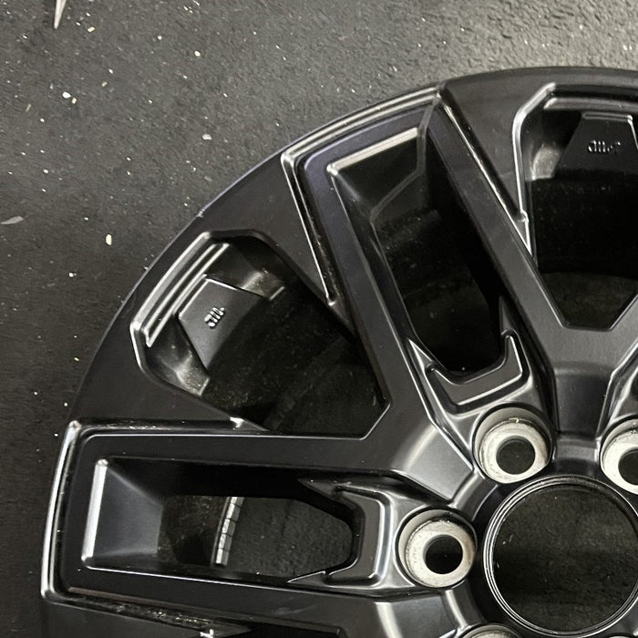 20" SEQUOIA 23-24 20x8 open spoke 6 spoke matte black Original OEM Wheel Rim - Side Profile