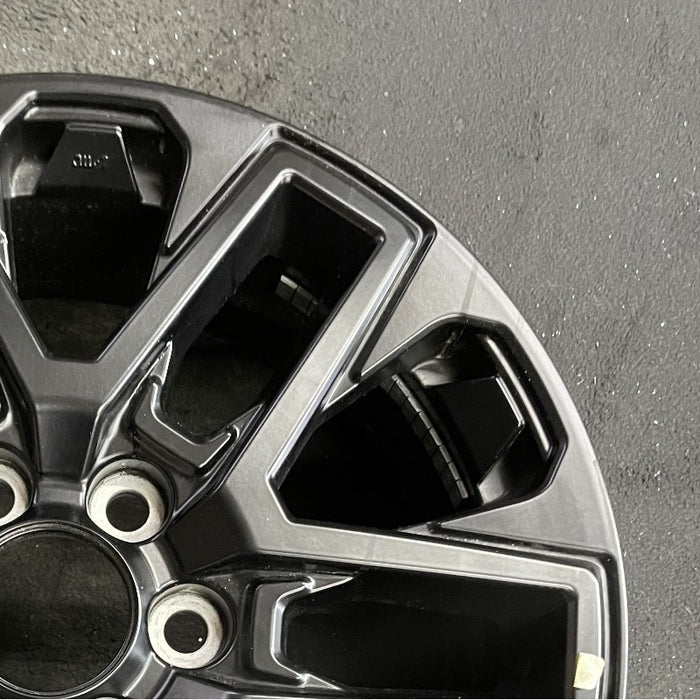 20" SEQUOIA 23-24 20x8 open spoke 6 spoke matte black Original OEM Wheel Rim - Close-Up Detail