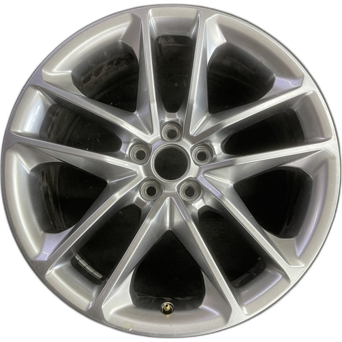 20" CHALLENGER 22 20x8 aluminum 5 spoke double spoke satin carb opt WHC - Front View