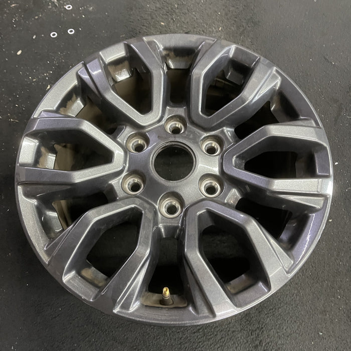 17" RANGER 19-22 17x8, , dark gray, , V spoke Original OEM Wheel Rim - Side Profile