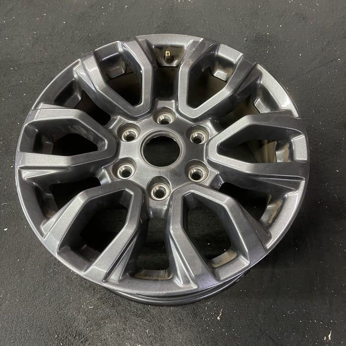17" RANGER 19-22 17x8, , dark gray, , V spoke Original OEM Wheel Rim - Close-Up Detail