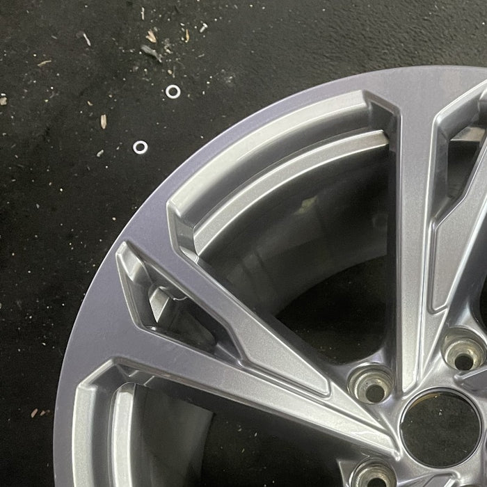 20" E-TRON GT 22-24 20x11 silver Original OEM Wheel Rim - Side Profile