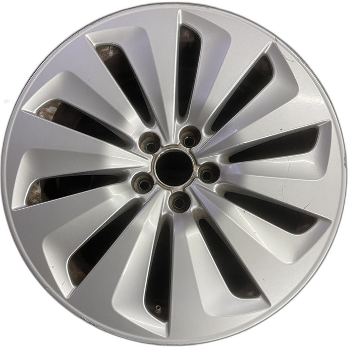 19" AUDI Q5 13-16 19x8, 10 spoke, turbine design Original OEM Wheel Rim - Front View