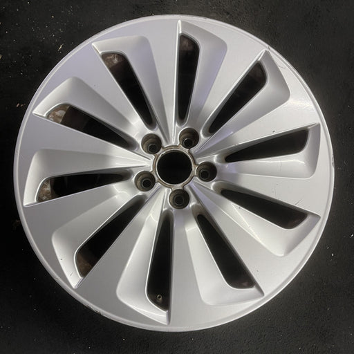 19" AUDI Q5 13-16 19x8, 10 spoke, turbine design Original OEM Wheel Rim - Angle View
