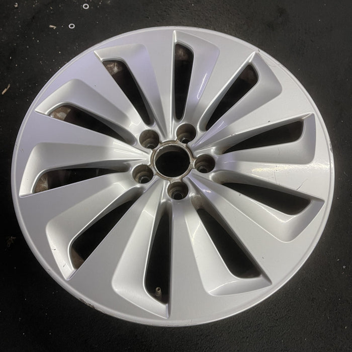 19" AUDI Q5 13-16 19x8, 10 spoke, turbine design Original OEM Wheel Rim - Side Profile