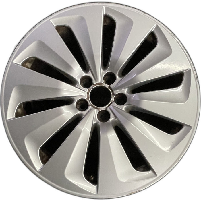 19" AUDI Q5 13-16 19x8, 10 spoke, turbine design Original OEM Wheel Rim - Front View