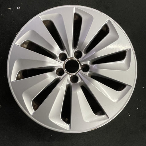19" AUDI Q5 13-16 19x8, 10 spoke, turbine design Original OEM Wheel Rim - Angle View