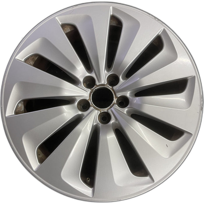 19" AUDI Q5 13-16 19x8, 10 spoke, turbine design Original OEM Wheel Rim - Front View