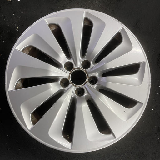 19" AUDI Q5 13-16 19x8, 10 spoke, turbine design Original OEM Wheel Rim - Angle View