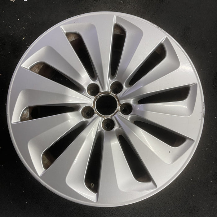 19" AUDI Q5 13-16 19x8, 10 spoke, turbine design Original OEM Wheel Rim - Angle View